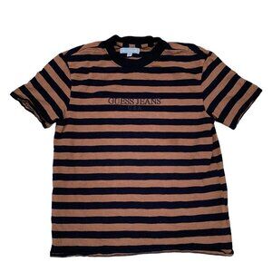 VINTAGE ASAP ROCKY X Striped Guess Shirt XS Brown